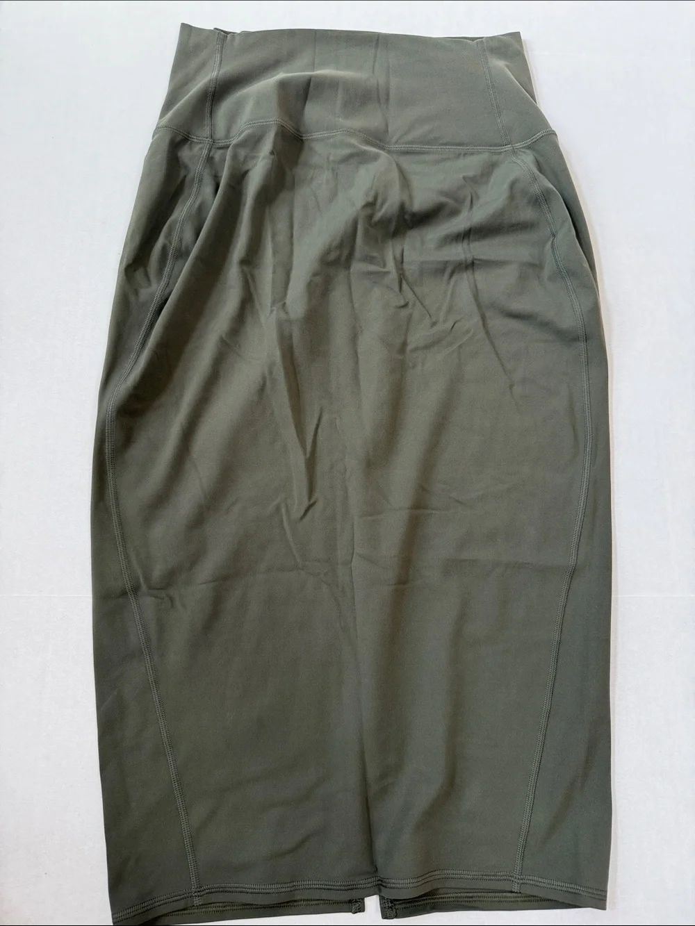 Lululemon Nulu Slim Fit High Rise Skirt Olive Green size 8 - Picture 4 of 12